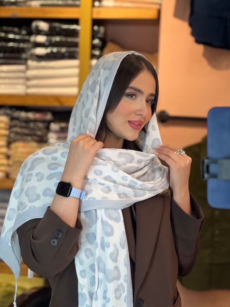 شال پلیسه چاپی