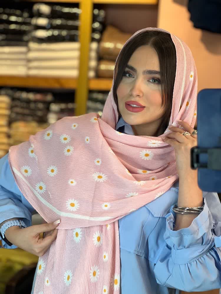 شال پلیسه چاپی