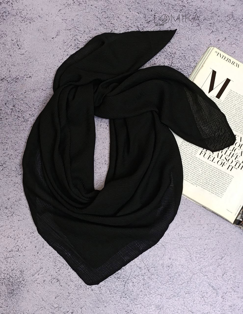 روسری درختی مشکی سری انتخابی کد rs15 (عمده)