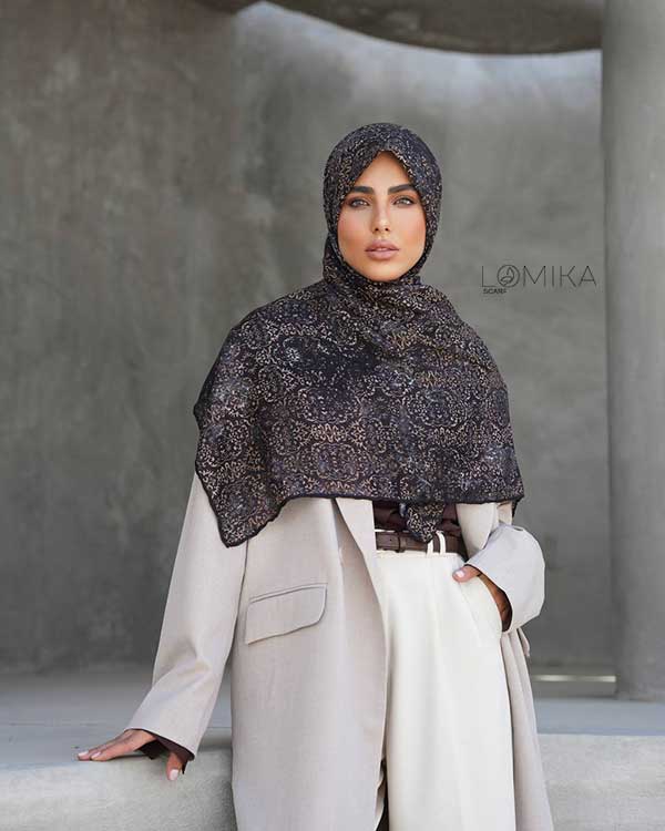 روسری گارزا دورنگ مختلف سری انتخابی کد r109 (عمده)