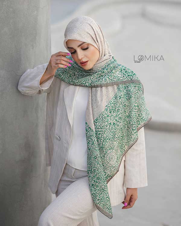 روسری گارزا بسته10رنگی کد r115 (عمده