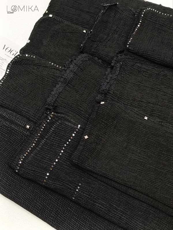 شال پلیسه خرجکار وارداتی بسته10طرحی کد ps44 (عمده)