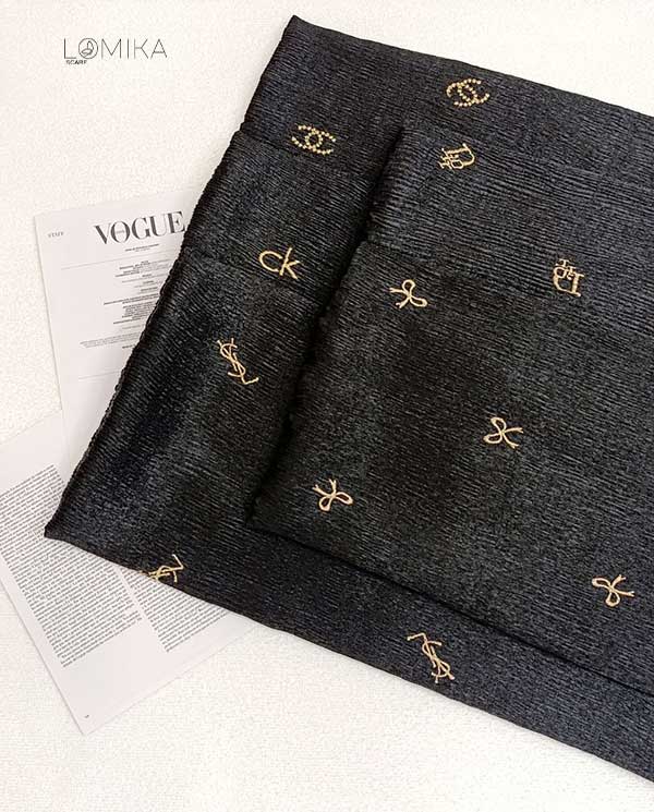 شال پلیسه گلدوزی بسته5طرحی کد sp46 (عمده)