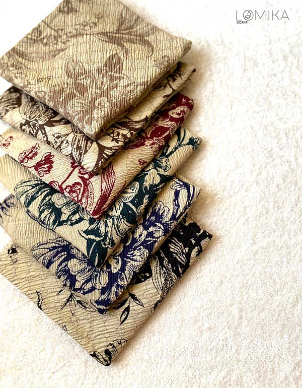 روسری پلیسه بسته6رنگی کد r133 (عمده)