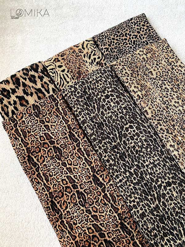 شال پلیسه پلنگی بسته6طرحی کد sp50 (عمده)