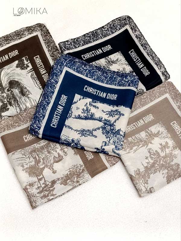 مینی اسکارف دیورجنگلی بسته5رنگی کد mt83 (عمده)