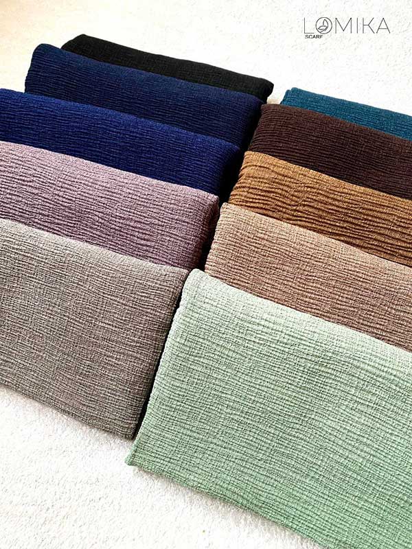 شال پلیسه پاییزه بسته10رنگی کد sp45 (عمده)