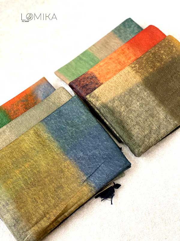 شال جیر طرح بیگ اسکارف بسته6رنگی کد sc61 (عمده)