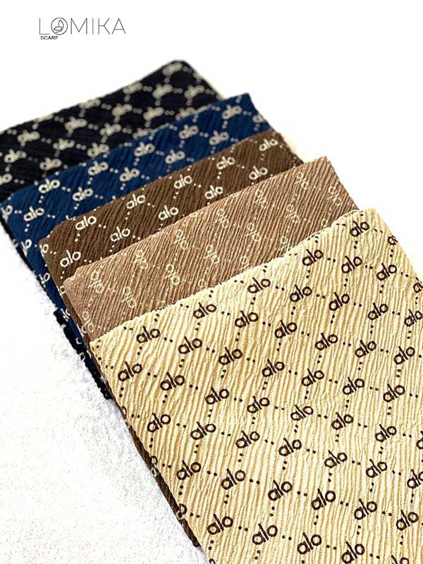 روسری پلیسه alo بسته6رنگی r146 (عمده)