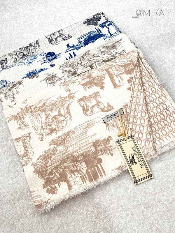 شال موهردورو دیورجنگل بسته4رنگی کد sc65 (عمده)