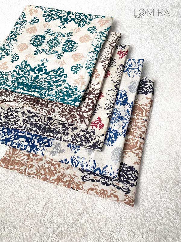 روسری طرح سنتی بسته5رنگی کد r153 (عمده)