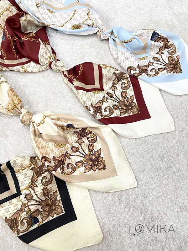 روسری ابریشم طویل بسته4رنگی کد r160 (عمده)