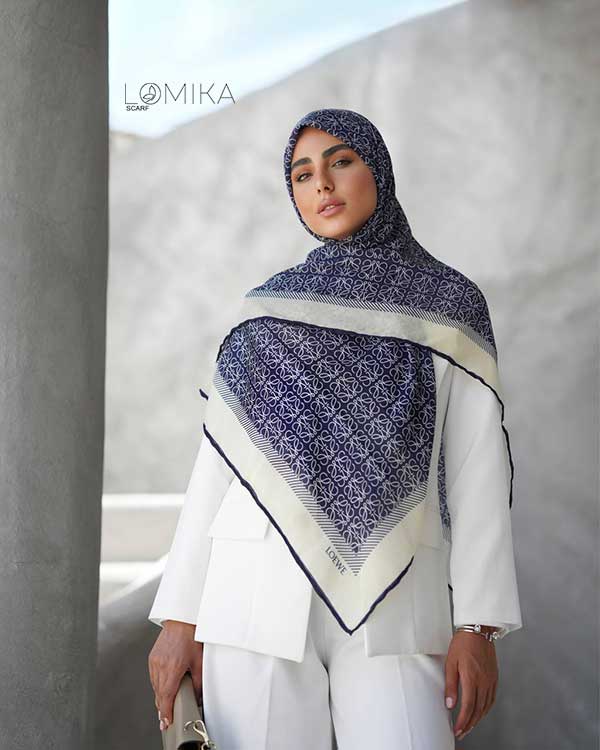 روسری گارزا دستدوز بسته6رنگی کد mt97 (عمده)