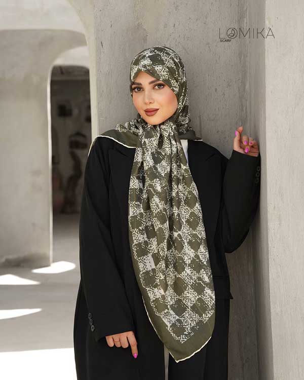 روسری گارزا دستدوز بسته5رنگی کد r166 (عمده)