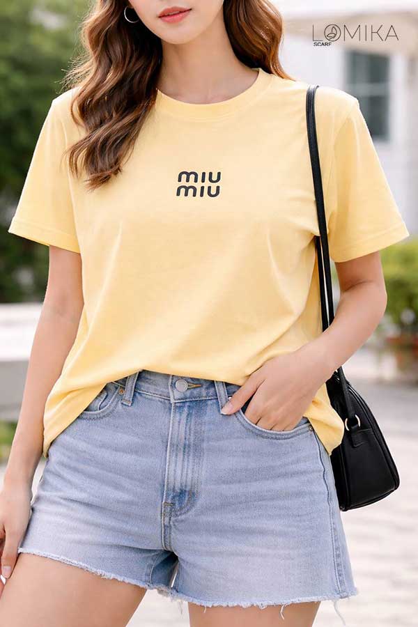 تیشرت گلدوزی miu miu بسته6رنگی کد t1 (عمده)