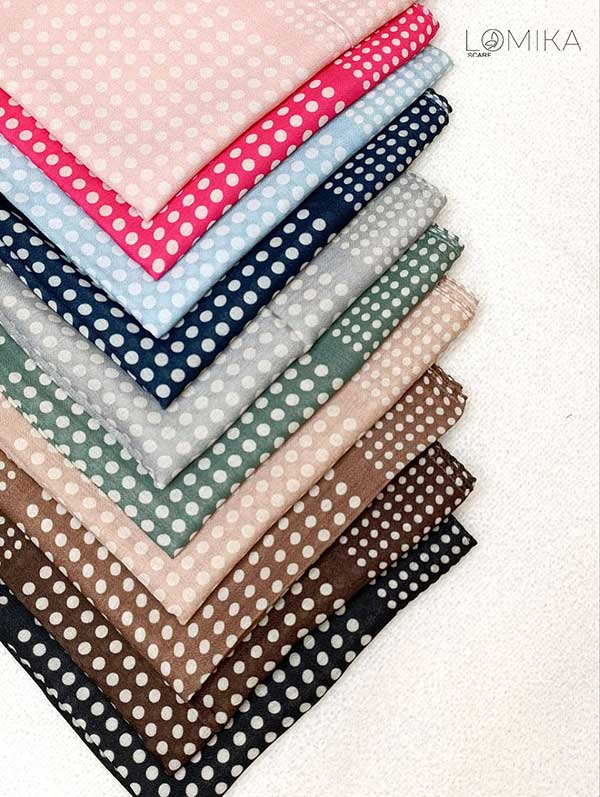 مینی اسکارف توپی بسته10رنگی کد mt98 (عمده)