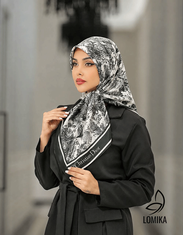 روسری حریر دستدوز بسته6رنگی کد r194 (عمده)