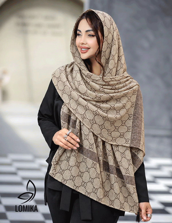 شال پلیسه پک کرم بسته6طرحی کد ps39 (عمده)