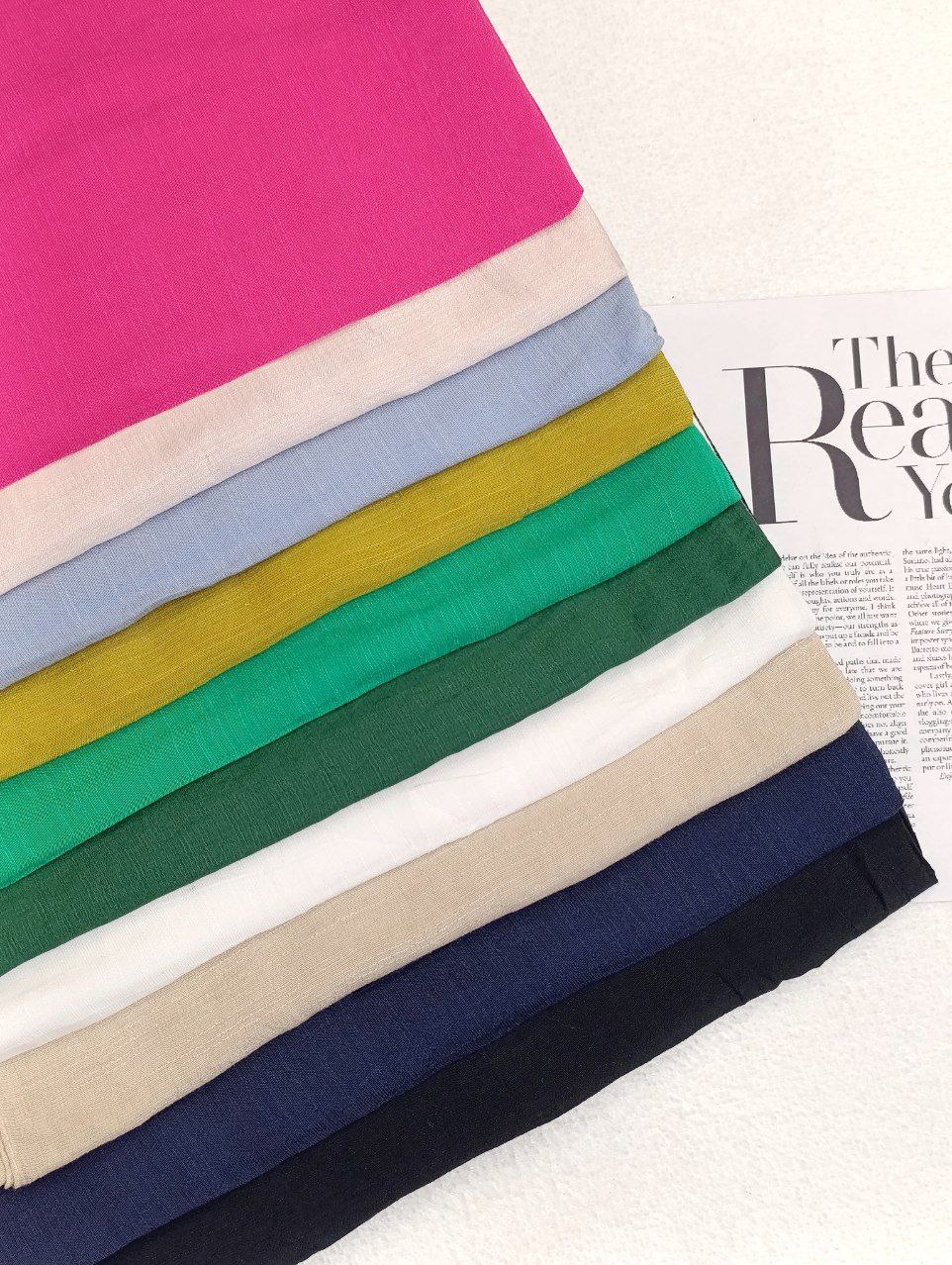 روسری اسلپ بسته10رنگی کد rs5 (عمده)
