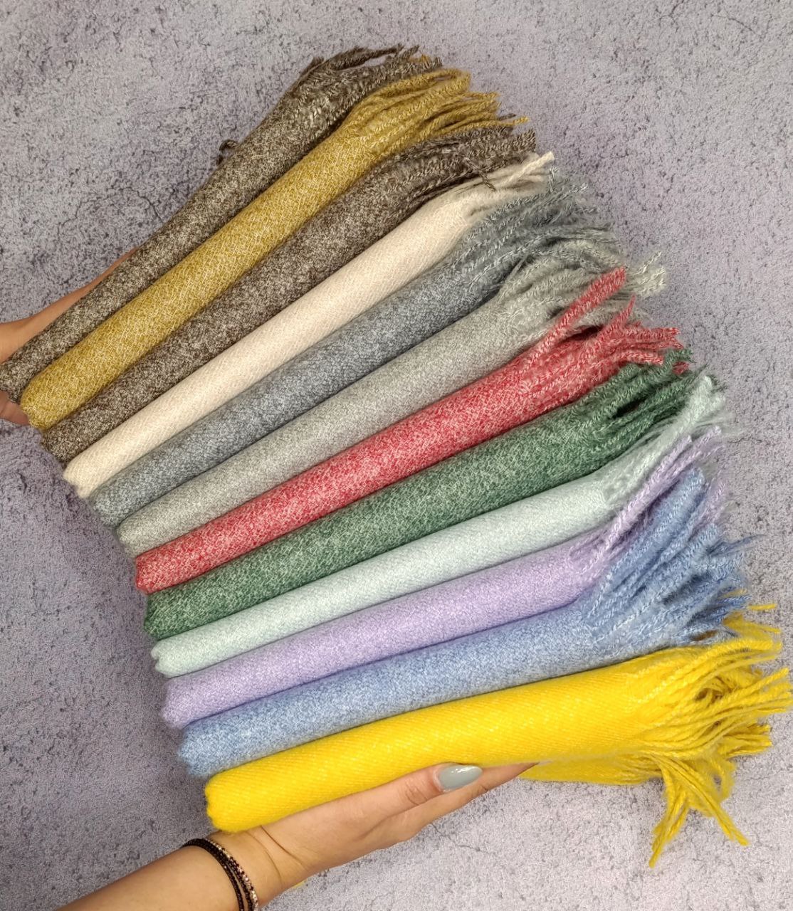 شال موهر برفی وارداتی بسته12رنگی کد sz1 (عمده)