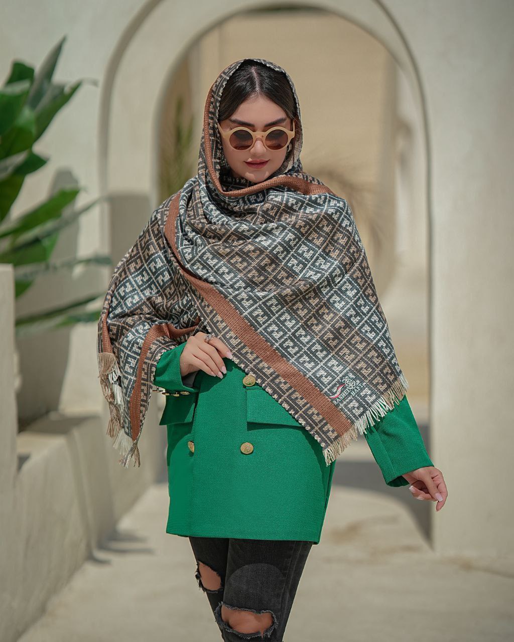شال بافت طرحبندی بسته6طرحی کد sc47 (عمده)