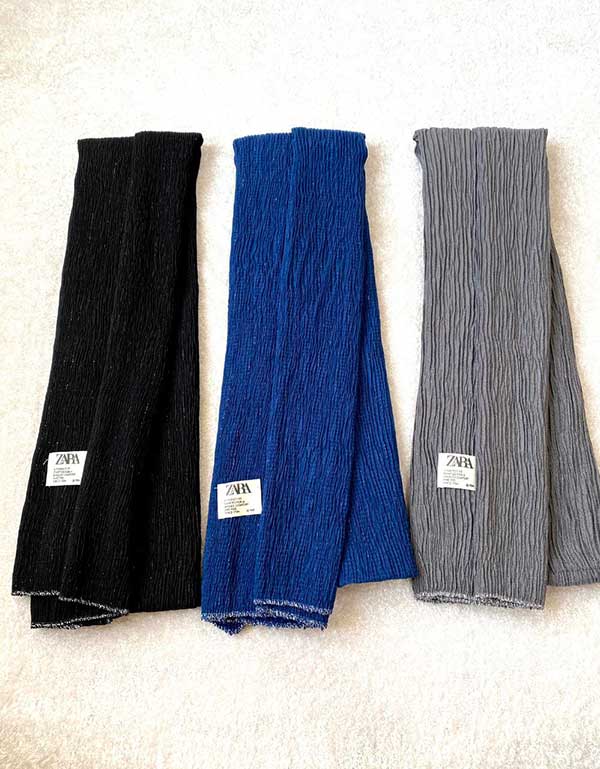 شال پلیسه دورلمه پاییزه بسته12رنگی کد ps11 (عمده)
