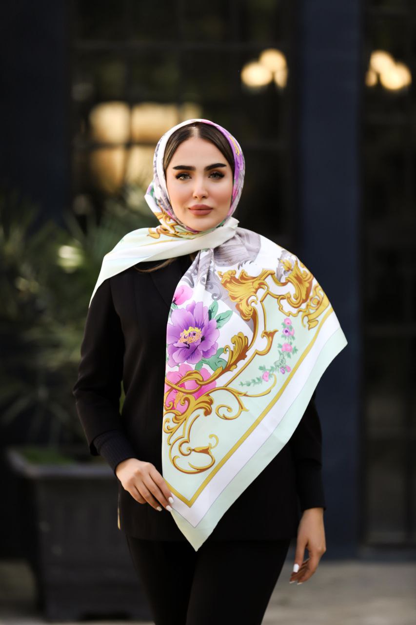 روسری ابریشم توییل بسته3رنگی کد rp7 (عمده)