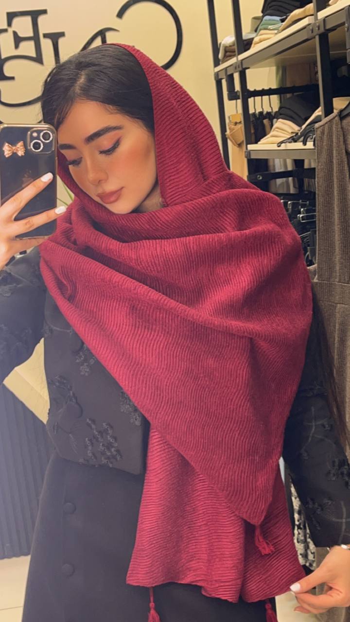 شال پلیسه مخمل بسته7رنگی کد ps23 (عمده)