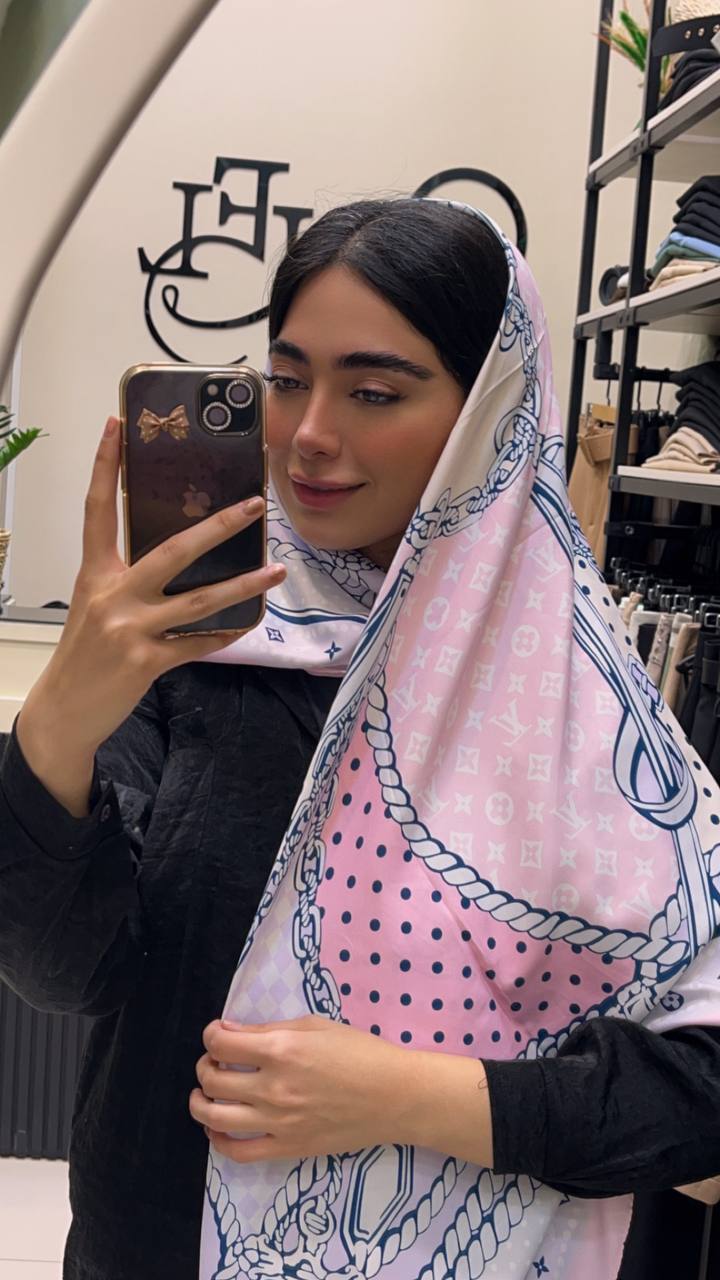 روسری ابریشم توییل سری انتخابی کد rp42 (عمده)