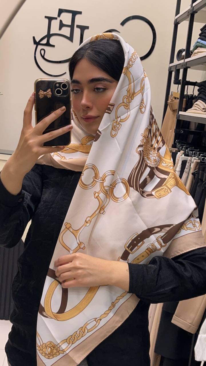 روسری ابریشم توییل سری انتخابی کد rp43 (عمده)
