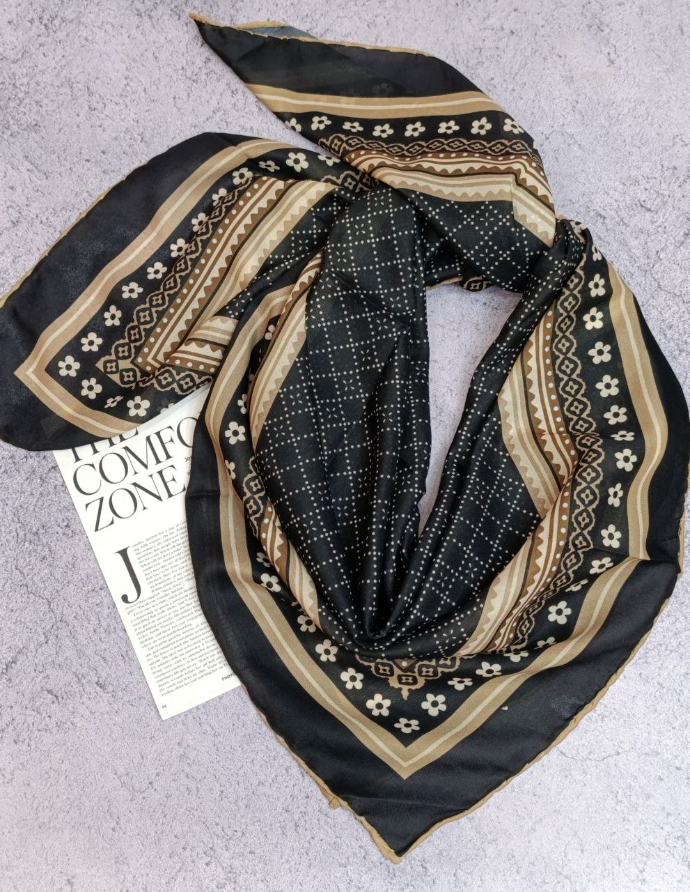 روسری حریر دستدوز بسته6رنگی کد r53 (عمده)
