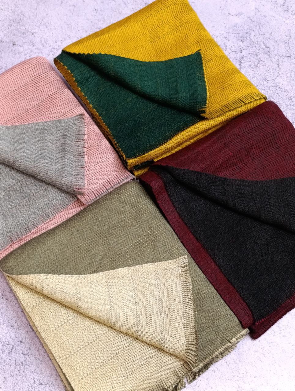 شال بافت دورو بسته8رنگی کد sz13 (عمده)