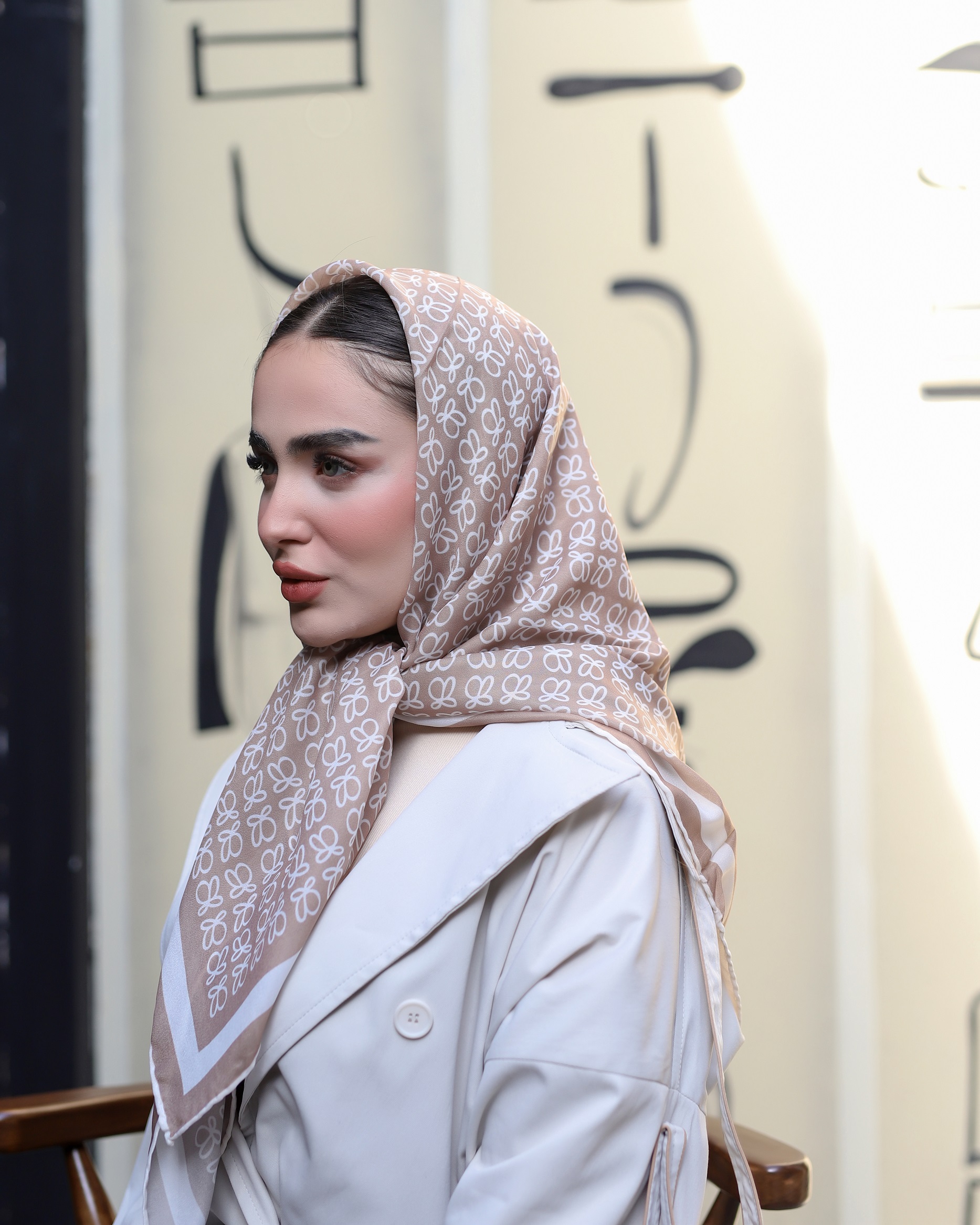 روسری حریر دستدوز بسته10رنگی کد r55 (عمده)