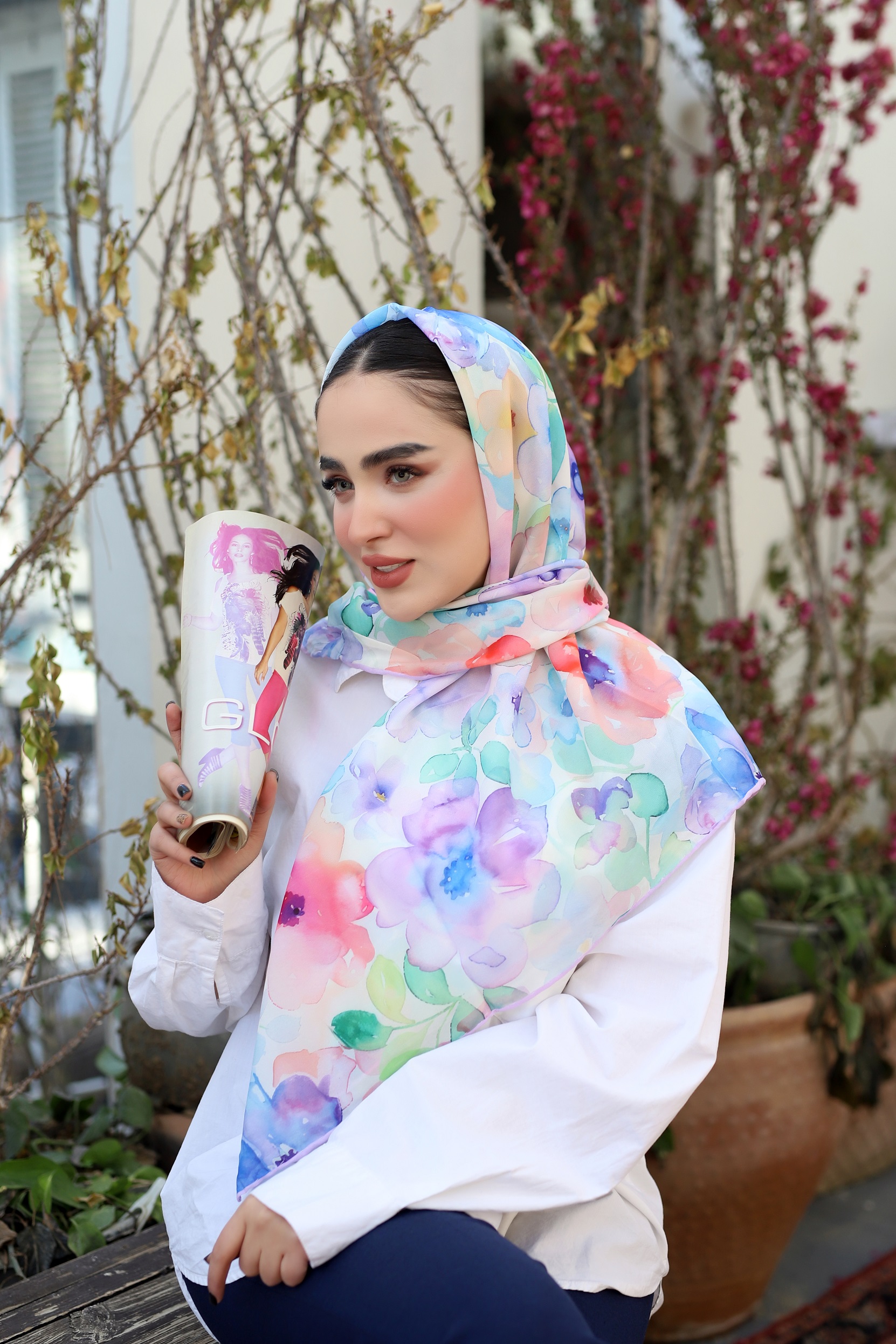 روسری حریردستدوز ابرنگی بسته10طرحی کد r56 (عمده)