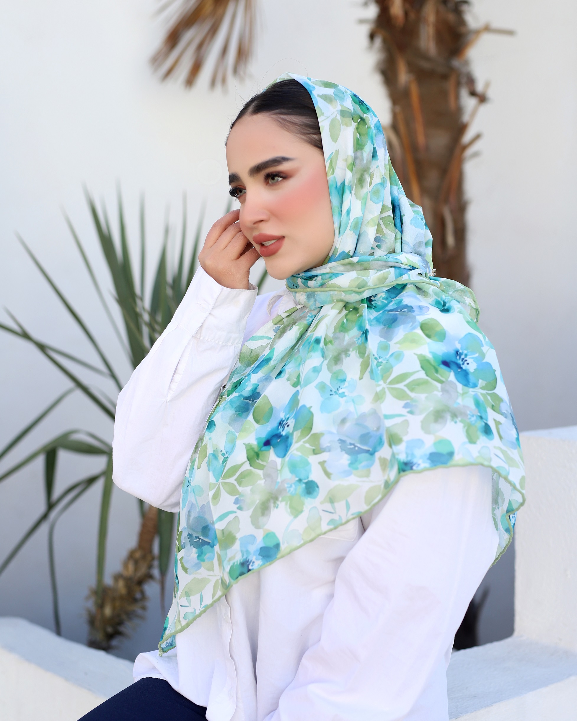 روسری حریردستدوز ابرنگی بسته10طرحی کد r56 (عمده)