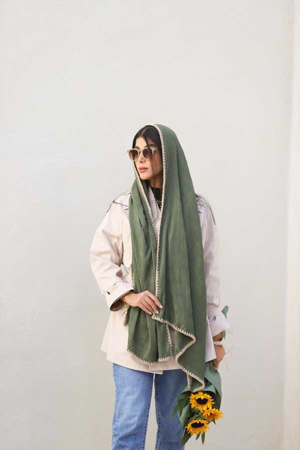 شال پلیسه دوربافت بسته16رنگی کد ps35 (عمده)
