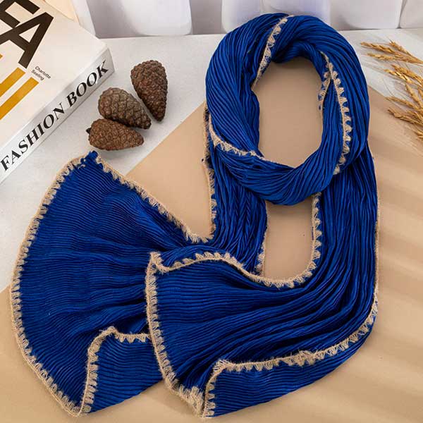 شال پلیسه دوربافت بسته16رنگی کد ps35 (عمده)
