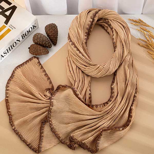 شال پلیسه دوربافت بسته16رنگی کد ps35 (عمده)
