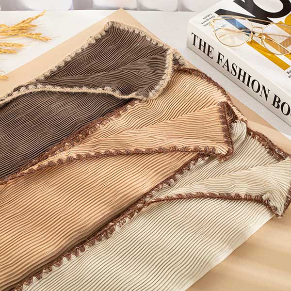 شال پلیسه دوربافت بسته16رنگی کد ps35 (عمده)
