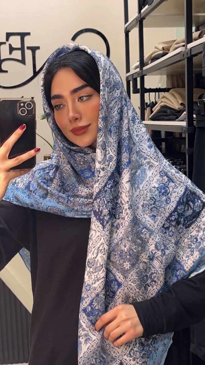 روسری نخی دستدوز بسته6رنگی کد r62 (عمده)