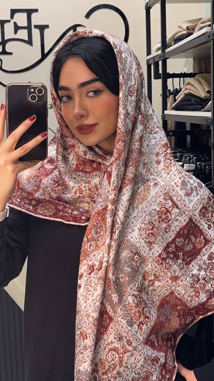 روسری نخی دستدوز بسته6رنگی کد r62 (عمده)