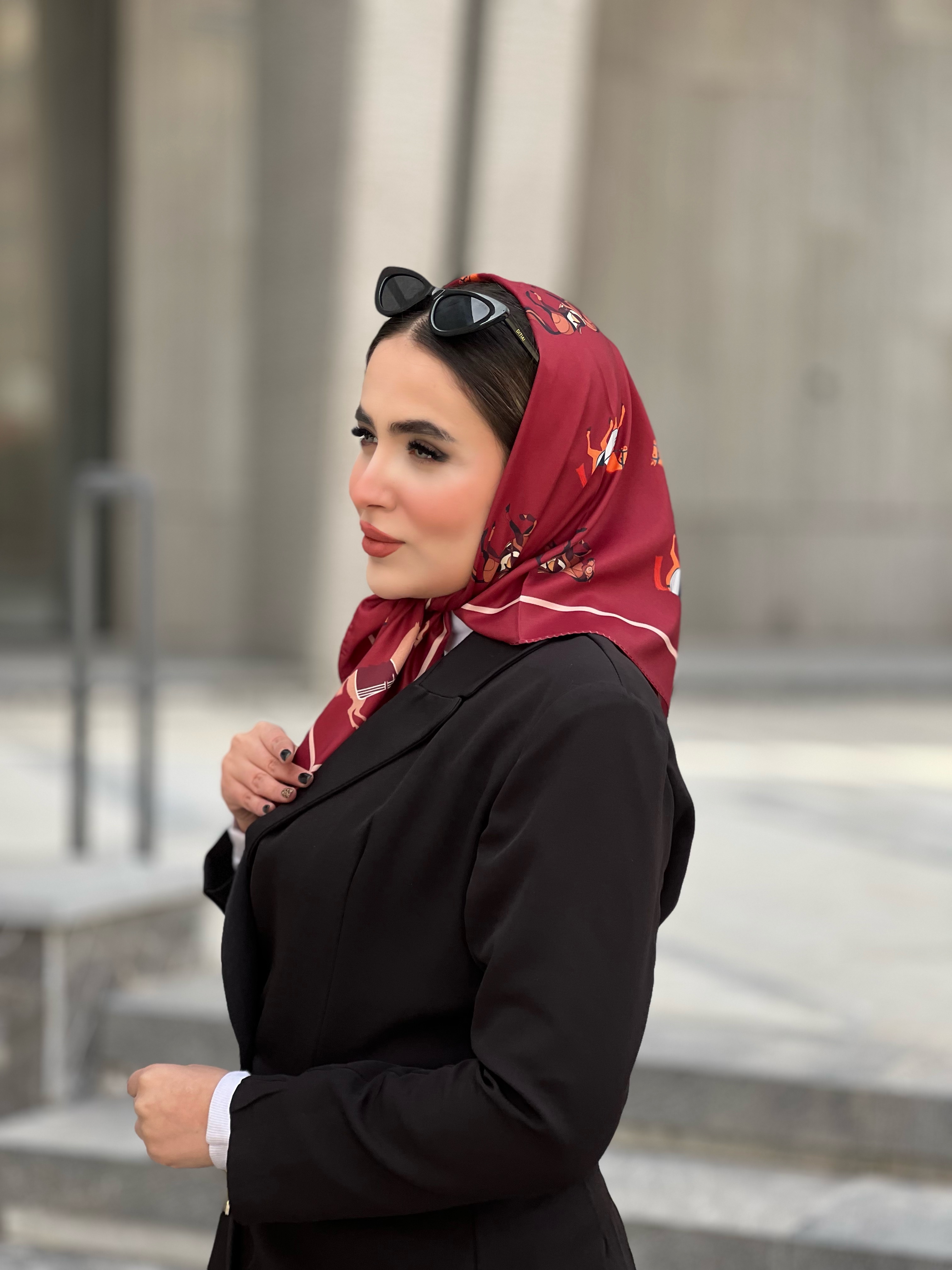 مینی اسکارف ابریشم توییل بسته6رنگی کد mt23 (عمده)