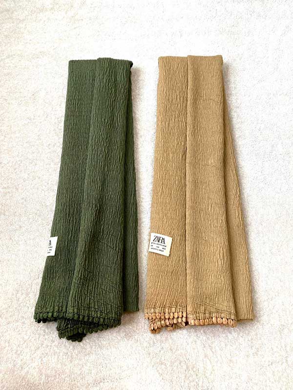 شال پلیسه دورعدسی بسته12رنگی کد ps36 (عمده)
