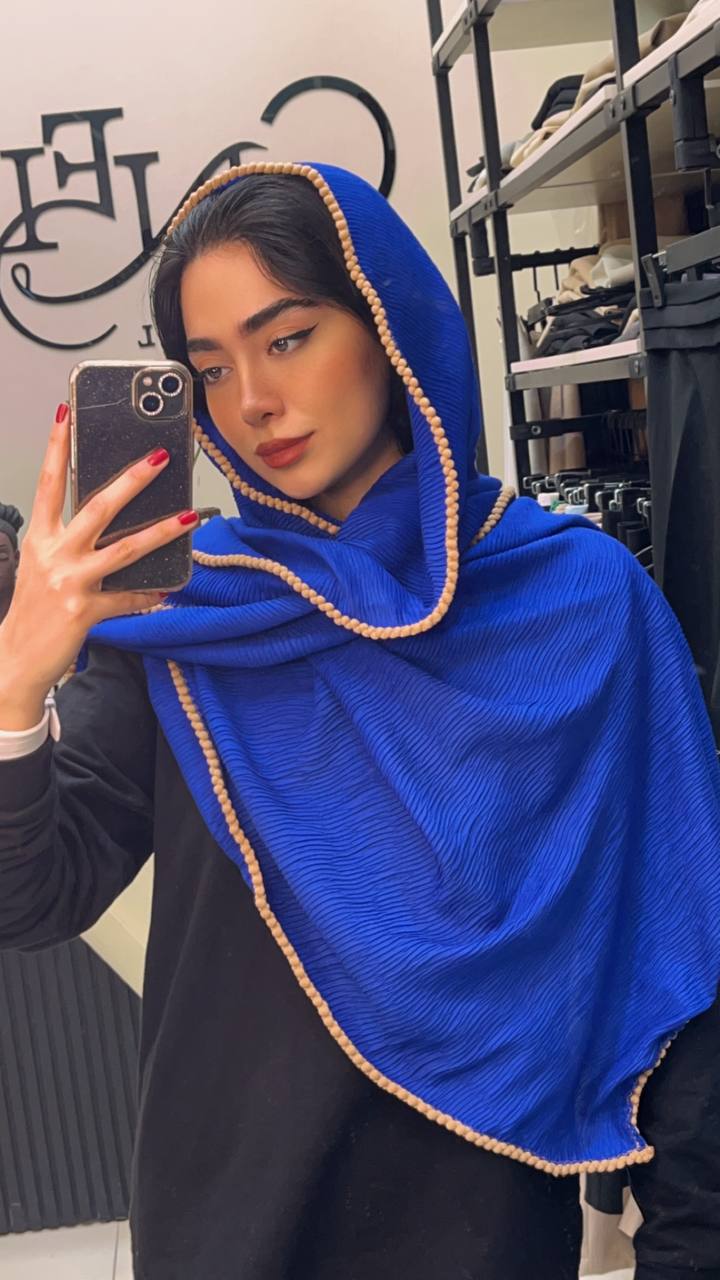 شال پلیسه تسبیحی بسته12رنگی کد sp38 (عمده)