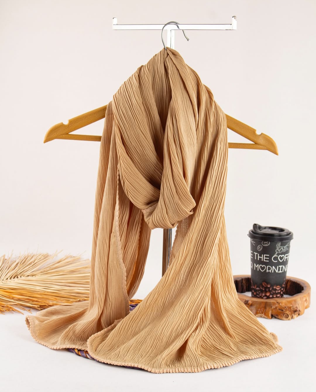 شال پلیسه تسبیحی بسته12رنگی کد sp38 (عمده)