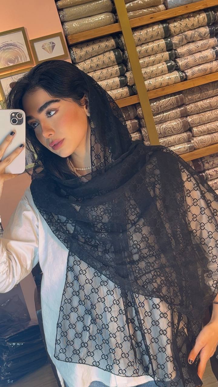شال توری بسته5طرحی کد sm34 (عمده)