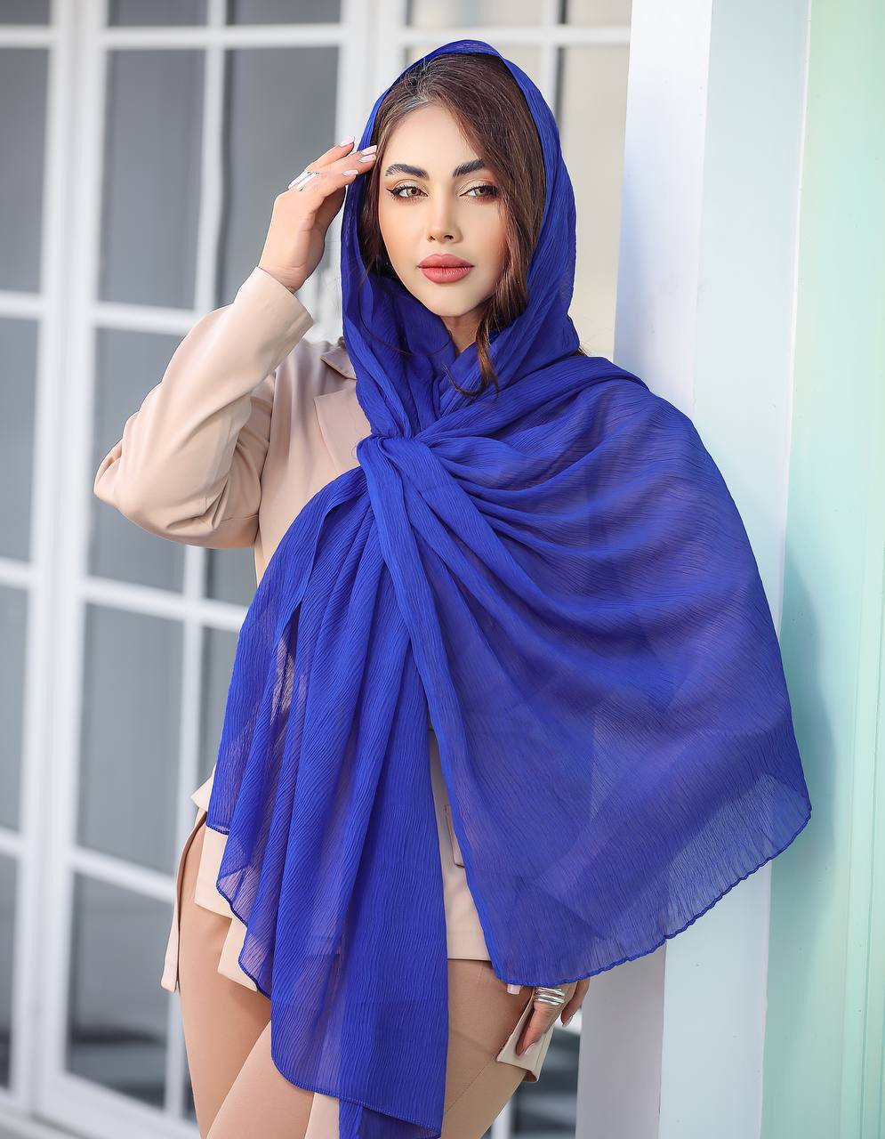 شال پلیسه حریر بسته20رنگی کد sp39 (عمده)