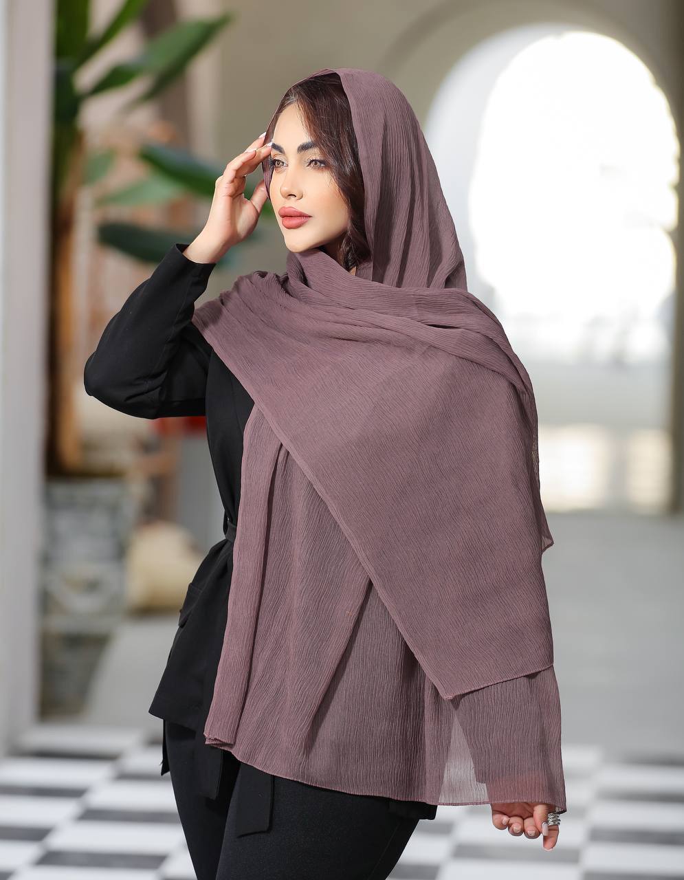 شال پلیسه حریر بسته20رنگی کد sp39 (عمده)