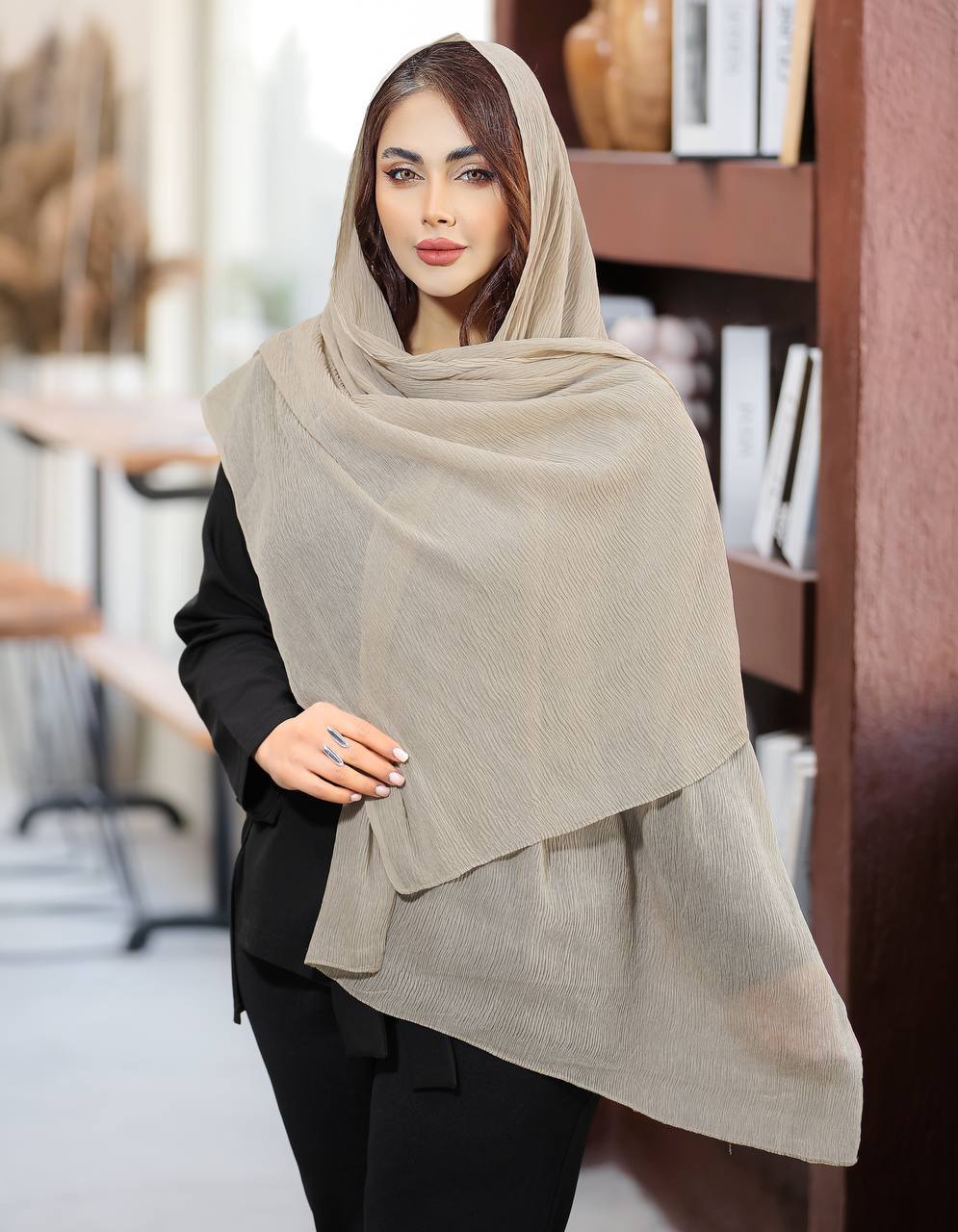 شال پلیسه حریر بسته20رنگی کد sp39 (عمده)