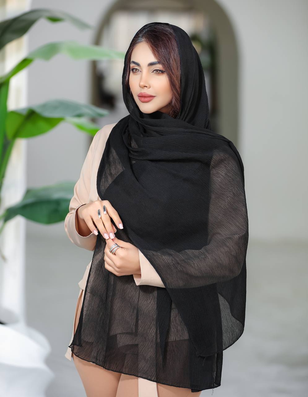 شال پلیسه حریر بسته20رنگی کد sp39 (عمده)